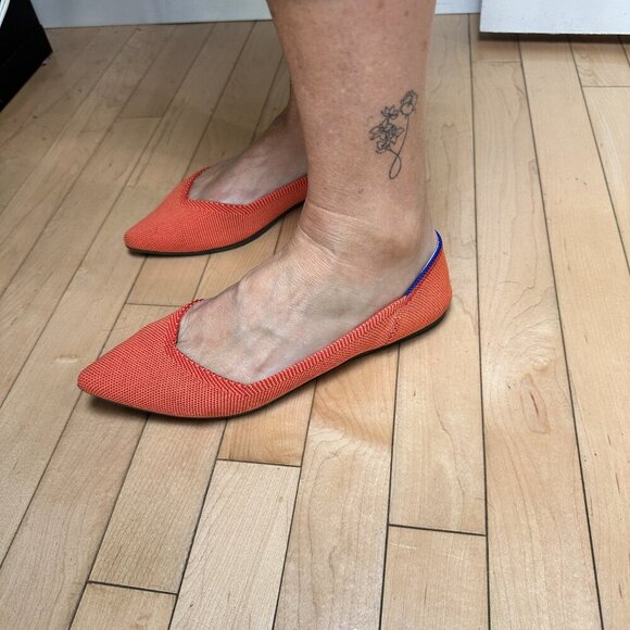 ROTHYS The Point Best Selling Flats Size 9 Orange Colorway - Picture 3 of 12
